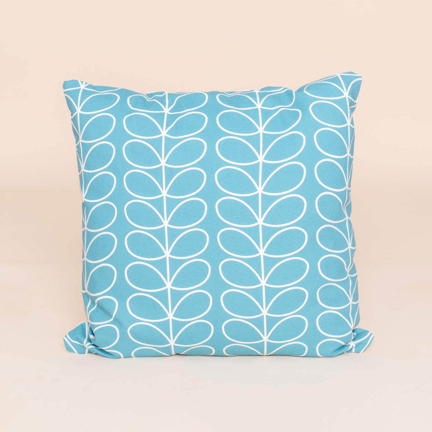 Orla Kiely Linear Stem 20x20" Cushion Covers in Deep Duck Egg (turquoise)