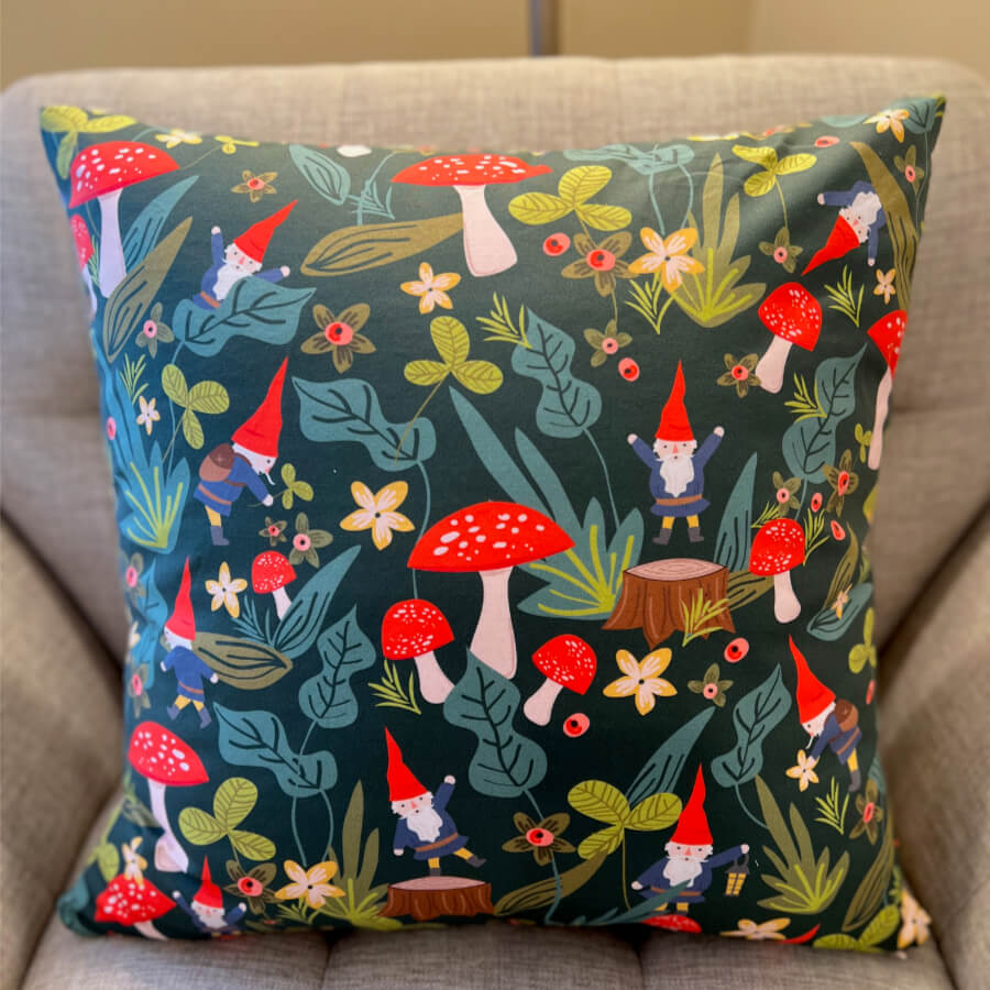 Woodland Gnomes Cushion Cover